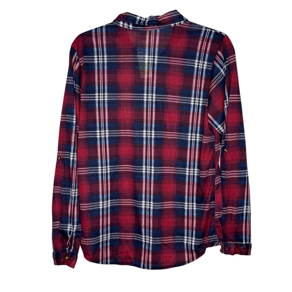 NWT | Passport Girl | Plaid Button-Down Shirt | Size 14 | Red/Blue - Picture 7 of 7